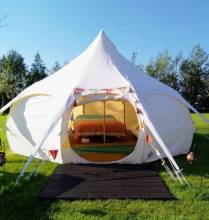 Our fully-furnished glamping tent